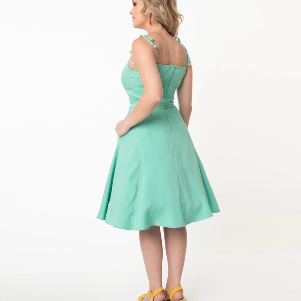 Bobbie Swing Dress in Seafoam Mint Green - Picture 3 of 8